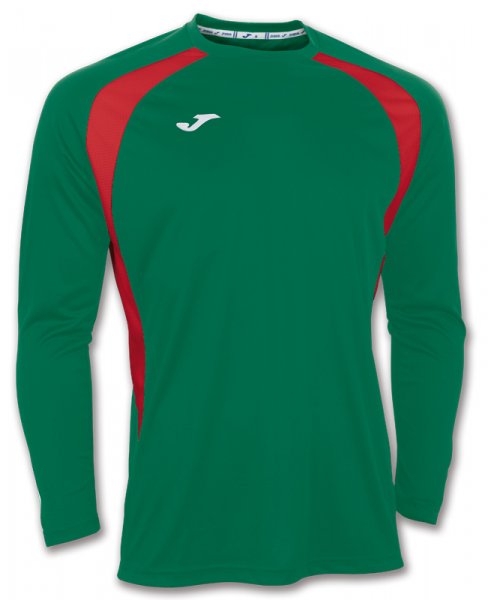 T-SHIRT CHAMPION III GREEN-RED L/S