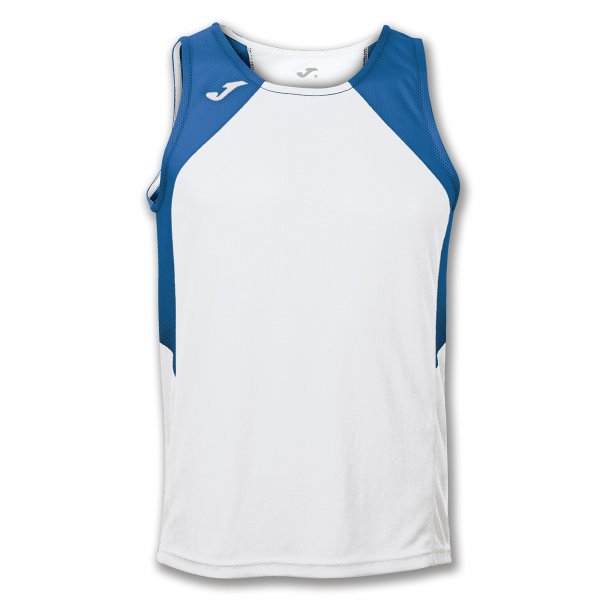 T-SHIRT RECORD WHITE-ROYAL SLEEVELESS