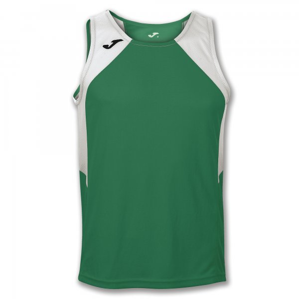 T-SHIRT RECORD II GREEN-WHITE SLEEVELESS