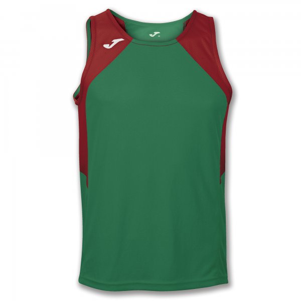 T-SHIRT RECORD GREEN-RED SLEEVELESS