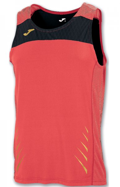 T-SHIRT ELITE IV CORAL-BLACK SLEEVELESS