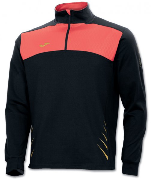 SWEATSHIRT ELITE IV BLACK-SALMON COLOR