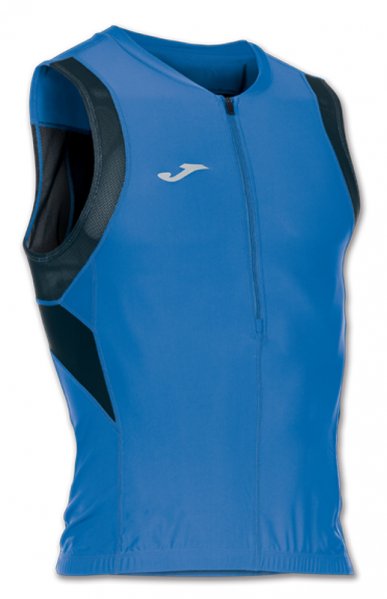 T-SHIRT DUATHLON ROYAL-BLACK SLEEVELESS