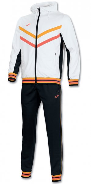 TRACKSUIT POLY. TERRA WHITE-BLACK-ORANGE