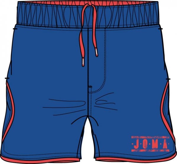 SWIMSUIT DARK BLUE-ORANGE