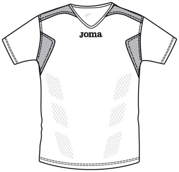 SHIRT S/S TEAM JOMA WHITE