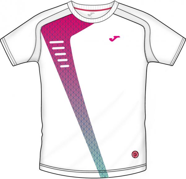 TEAM JOMA S/S WHITE-PINK SHIRT