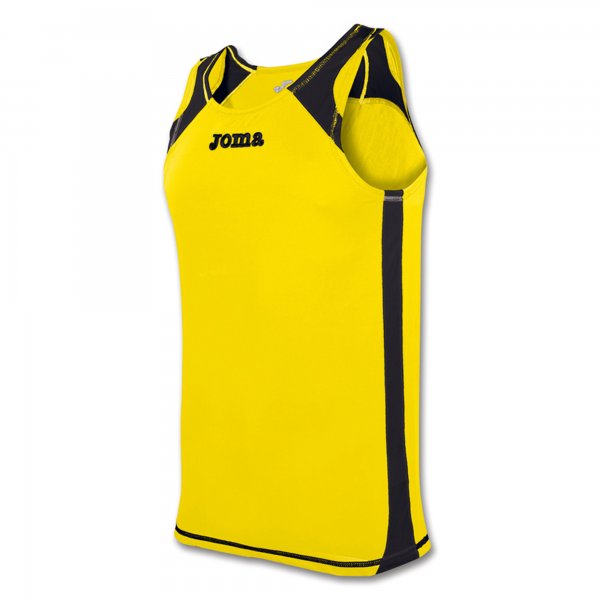 T-SHIRT SLEEVELESS RECORD YELLOW
