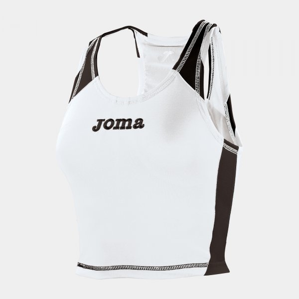 T-SHIRT SLEEVELESS RECORD WOMAN WHITE