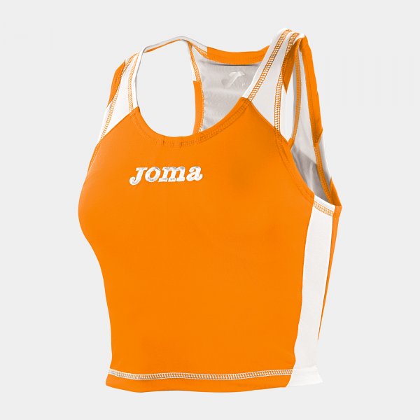T-SHIRT SLEEVELESS RECORD WOMAN NARANJ FLUOR