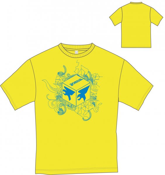 T-SHIRT YELLOW-BLUE S/S