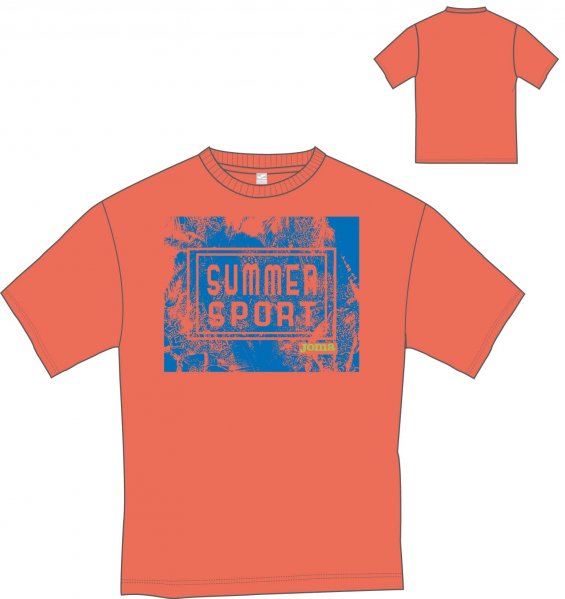 T-SHIRT ORANGE-BLUE S/S