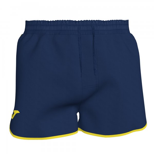 SWIMSUIT SHORT NAVY-YELLOW