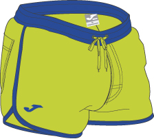 SWIMSUIT SHORT GREEN-ROYAL