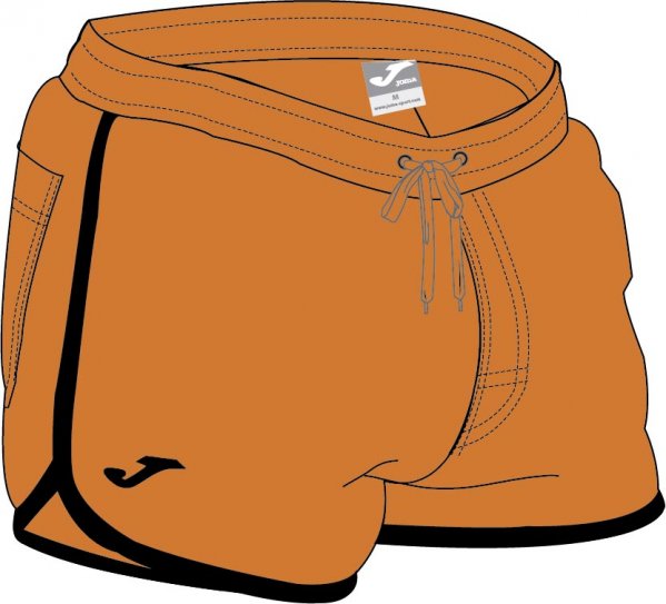 SWIMSUIT SHORT ORANGE-BLACK