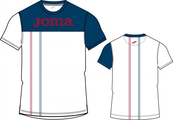T-SHIRT WHITE-NAVY S/S
