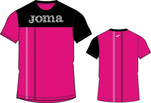 T-SHIRT PINK-BLACK S/S