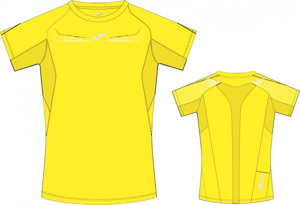 T-SHIRT RUNNING YELLOW-WHITE S/S