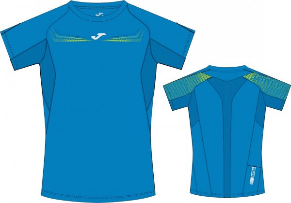 T-SHIRT RUNNING ROYAL-GREEN S/S