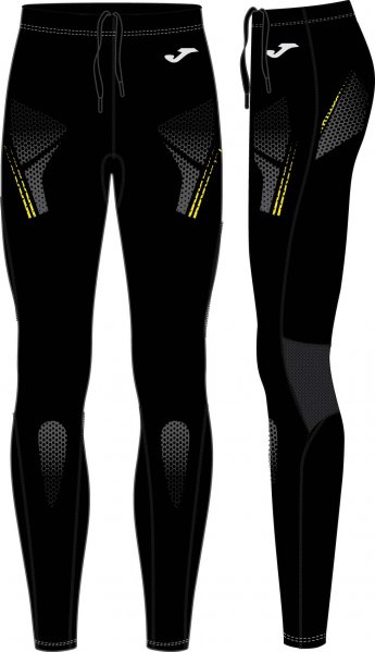 LONG TIGHTS RUNNING BLACK-YELLOW