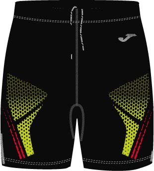 SHORT TIGHTS RUNNING BLACK-GREEN