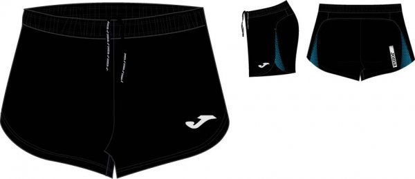 SHORT RUNNING TURQUOISE-BLACK