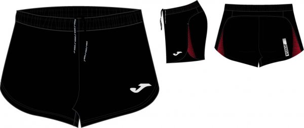 SHORT RUNNING BLACK-RED