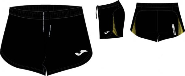 SHORT RUNNING BLACK-YELLOW