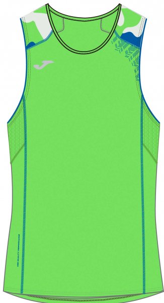 T-SHIRT RUNNING GREEN FLUOR SLEEVELESS
