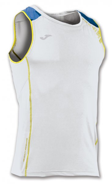 T-SHIRT OLIMPIA WHITE-ROYAL SLEEVELESS