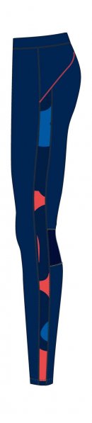 LONG PANTS RUNNING NAVY-ORANGE FLUOR