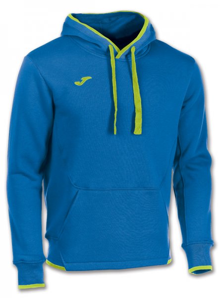 SWEATHSHIRT HOOD ROYAL-LIME