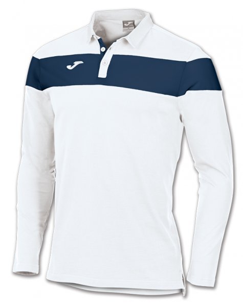 POLO RUGBY WHITE-NAVY L/S
