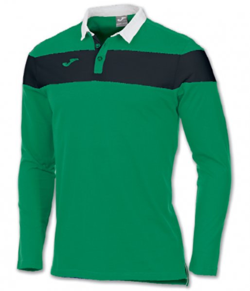 POLO RUGBY GREEN-BLACK L/S