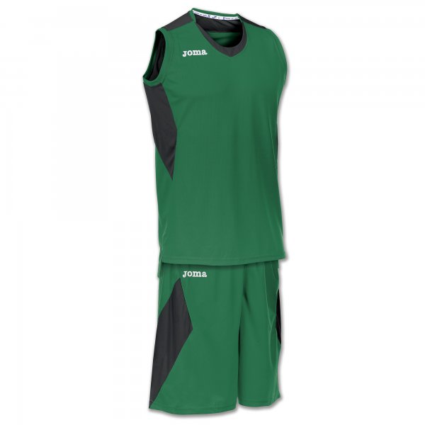 SET SPACE GREEN-BLACK SLEEVELESS