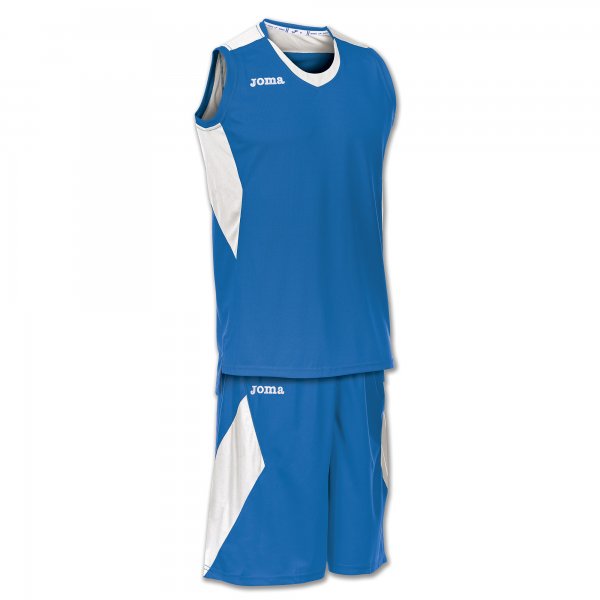 SET SPACE ROYAL-WHITE SLEEVELESS