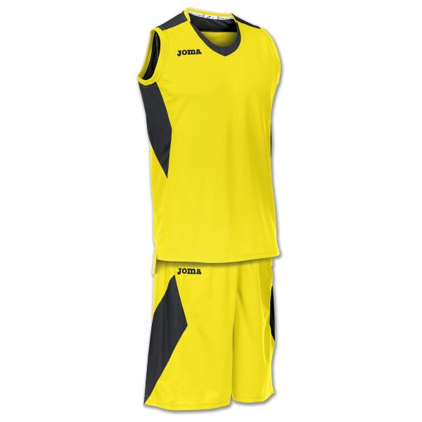 SET SPACE YELLOW-BLACK SLEEVELESS