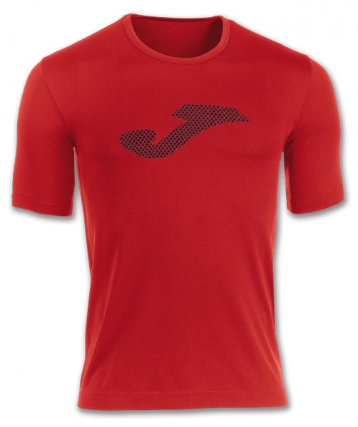 T-SHIRT RED-BLACK S/S (JAQUARD)