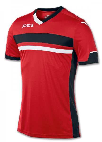 T-SHIRT RED-BLACK S/S