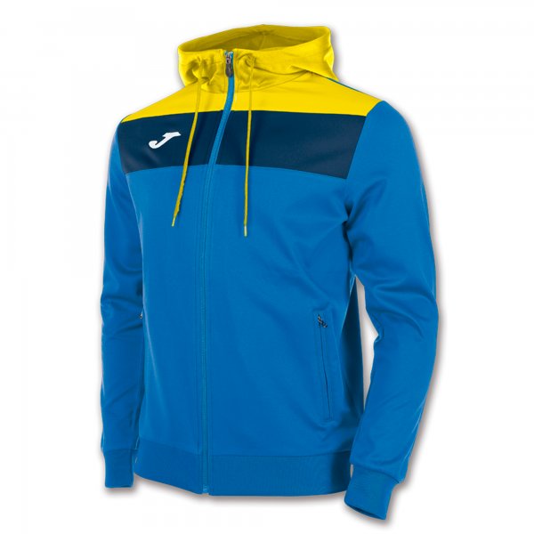 JACKET CREW HOODED ROYAL-YELLOW