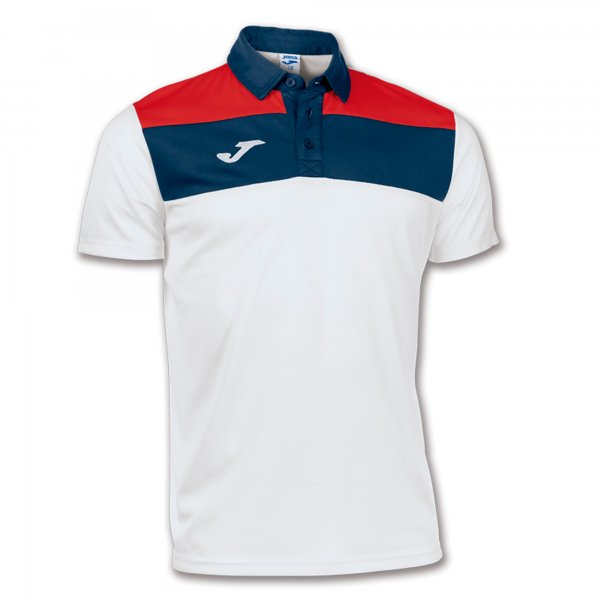POLO CREW WHITE-NAVY S/S