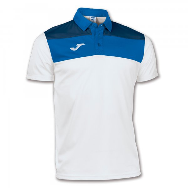 POLO CREW WHITE-ROYAL S/S