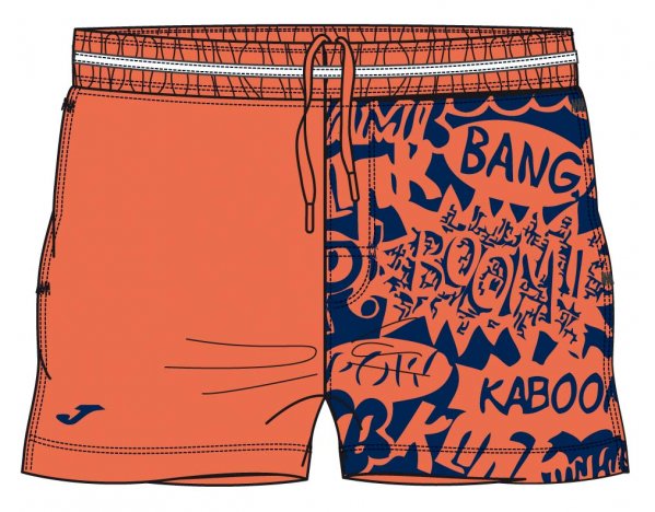 SWIMSUIT ORANGE-NAVY