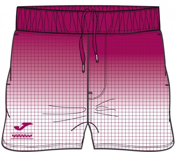 SWIMSUIT BURGUNDY-WHITE