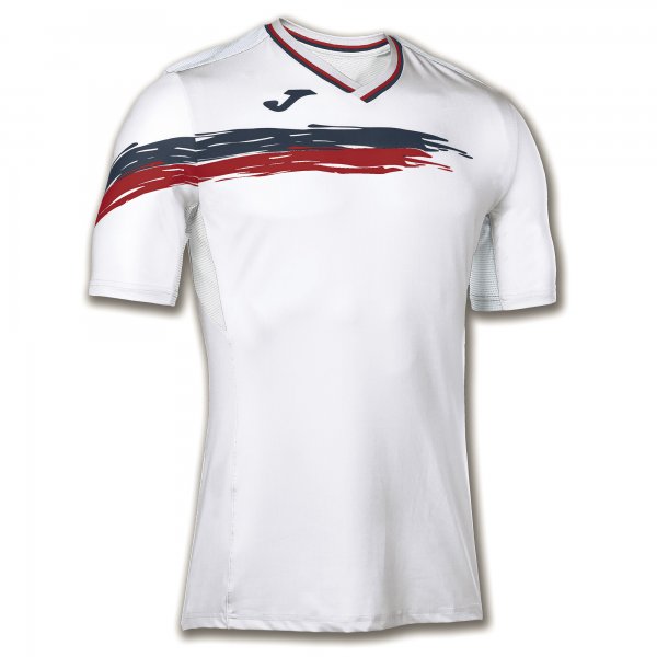 T-SHIRT TENNIS WHITE-RED S/S
