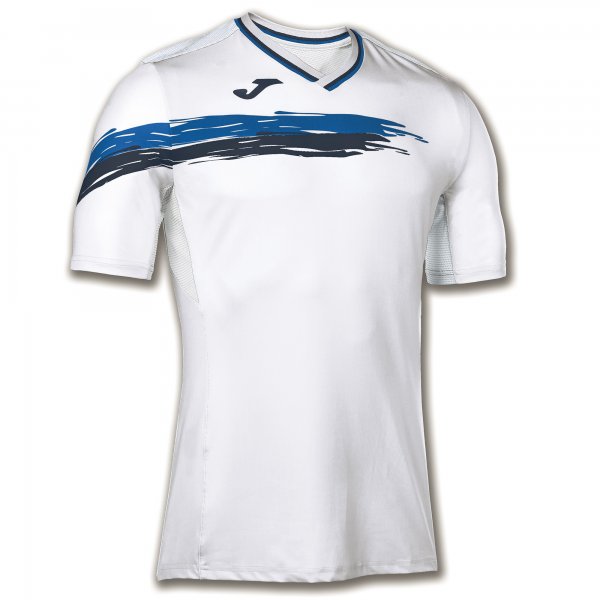 PICASHO T-SHIRT TENNIS WHITE-ROYAL S/S