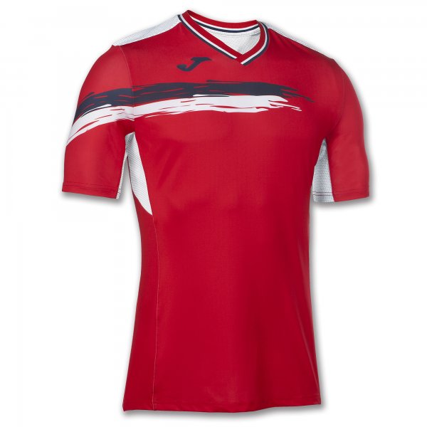 T-SHIRT TENNIS RED-NAVY S/S