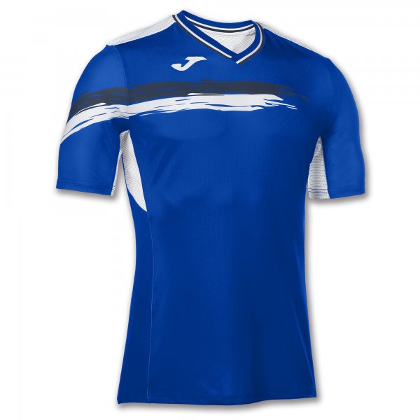 T-SHIRT TENNIS ROYAL-WHITE S/S