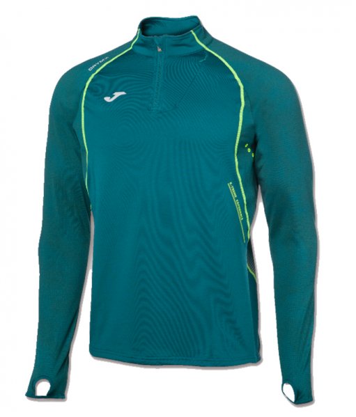 SWEATSHIRT 1/2 ZIP RUNNING GREEN