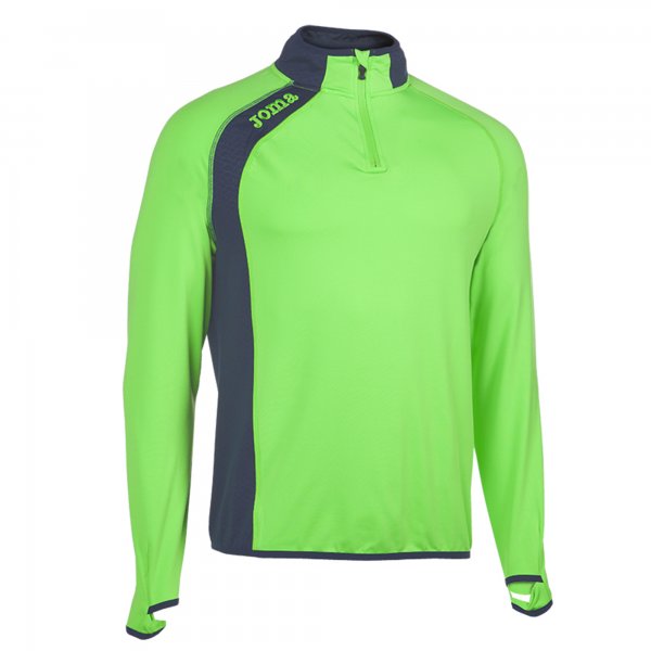 SWEATSHIRT 1/2  ZIPPER FLUOR GREEN